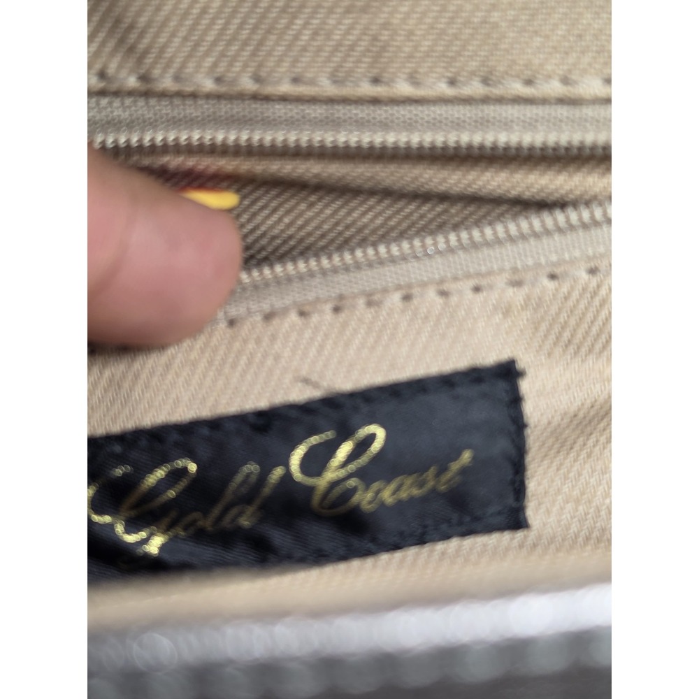 Vintage Gold Coast Collection Metallic Woven Crossbody Shoulder Bag Bronze - Picture 9 of 13